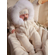 Утепленный комбинезон для новорожденного с капюшоном и меховой отделкой Наследник Выжанова, экрю