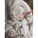 Утепленный комбинезон для новорожденного с капюшоном Наследник Выжанова, бежевый меланж