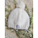 Вязаная шапочка с помпоном для новорожденного Наследник Выжанова, экрю