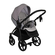 Детская коляска 2 в 1 Tutis Novo, кожа Grey Metalic/Grey Reflective Print