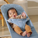 Кресло-шезлонг для новорожденного BabyBjorn Bliss Cotton Синий, лепесток