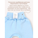 Детские штанишки-ползунки Bebo с широкой резинкой и манжетами, Голубой