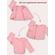 Удлиненная распашонка-кимоно для новорожденных Bebo, Сердечки на розовом