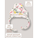 Детская шапочка чепчик с рюшами Bebo для новорожденного со швами наружу, Зайчики в цветах