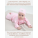 Удлиненная распашонка-кимоно для новорожденных Bebo, Розовый