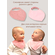 Набор детских двусторонних двухслойных текстильных слюнявчиков нагрудников Bebo Mini, Розовый/Сердечки на розовом