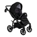 Детская коляска для новорожденных 3 в 1 Tutis Nanni,  Черный+Кожа Черный