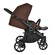 Детская коляска для новорожденных 2 в 1 Tutis Nanni,  Темный Шоколад+Кожа Капучино Металлик