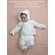Детская муслиновая шапочка чепчик Bebo для новорожденного, Белый