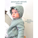 Детская муслиновая шапочка чепчик с рюшами Bebo для новорожденного, Мятный