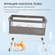 Детская приставная кроватка-колыбель-манеж для новорожденных Accanto Calma