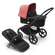 Коляска 2 в 1 Bugaboo Fox 5 Black / Midnight black / Sunrise red